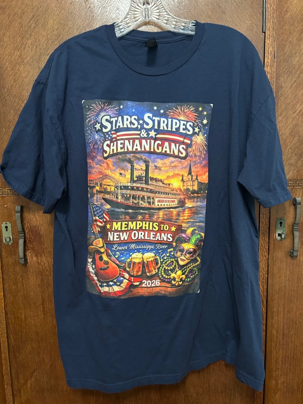 Gildan Navy Softstyle Graphic Tee size XL